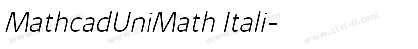 MathcadUniMath Itali字体转换